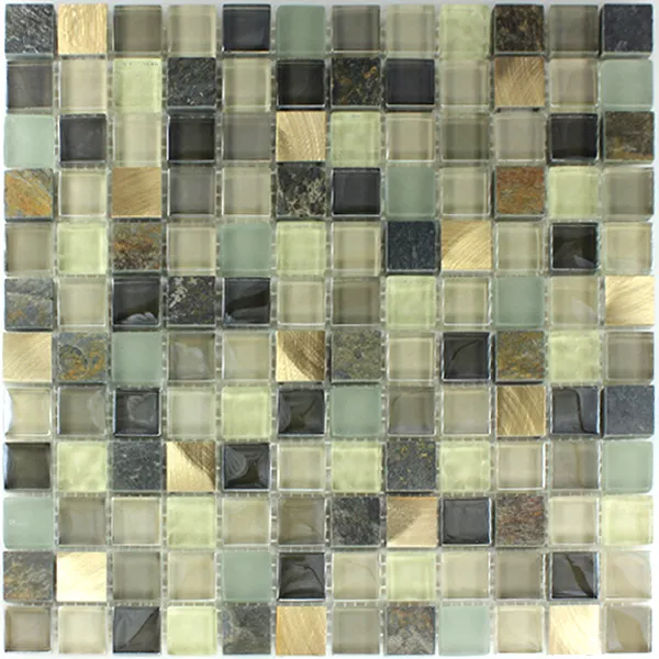 Alu-Mosaik Glasmosaik Naturstein Quarzit Mosaik Fliesen 7 Alu-Mosaik Glasmosaik Naturstein Quarzit Mosaik Fliesen – Bild 5