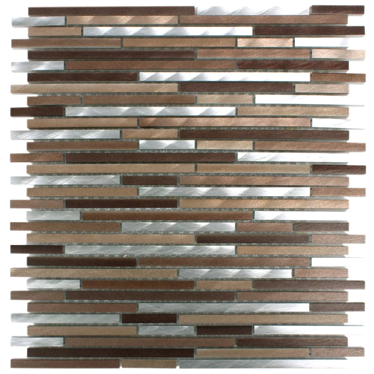 Aluminium Alu Metall Mosaik Braun Kupfer Silber 6 Aluminium Alu Metall Mosaik Braun Kupfer Silber – Bild 4
