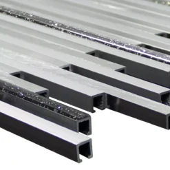 Aluminium Metall Mosaik Fliesen Bilbao Stripes Schwarz