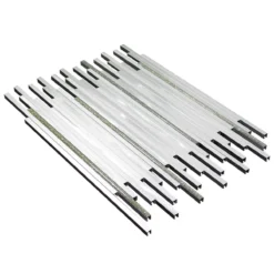 Aluminium Metall Mosaik Fliesen Bilbao Stripes Silber -Mosafil Shop aluminium metall mosaik bilbao glitter mix silber 03 png ba8a