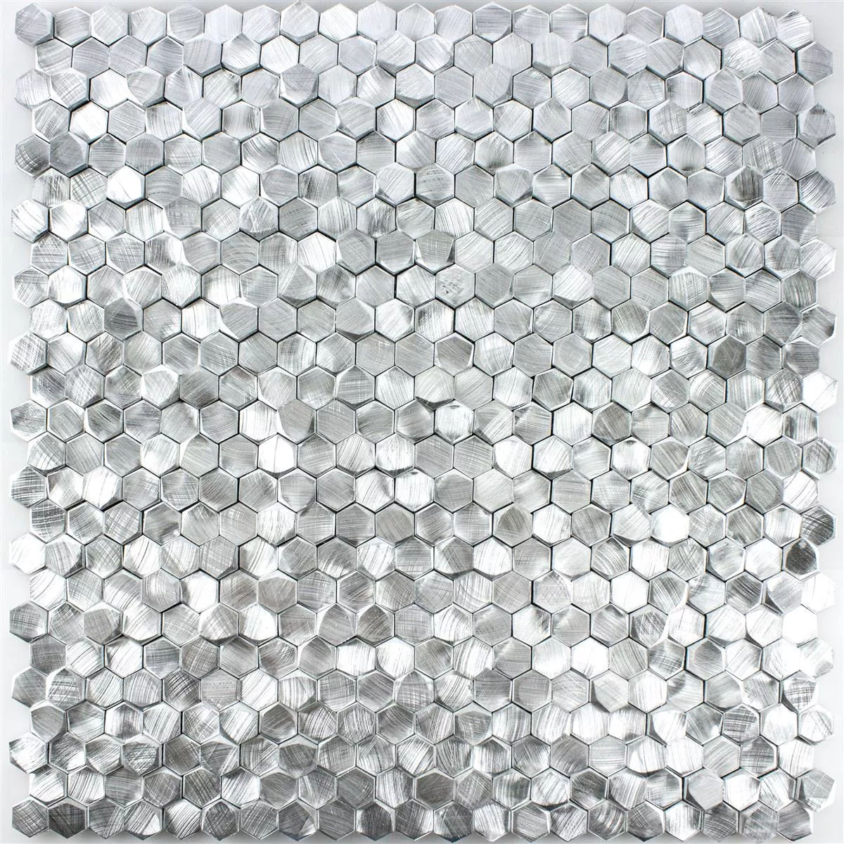 Aluminium Metall Mosaik Fliesen McAllen Silber 7 Aluminium Metall Mosaik Fliesen McAllen Silber – Bild 5