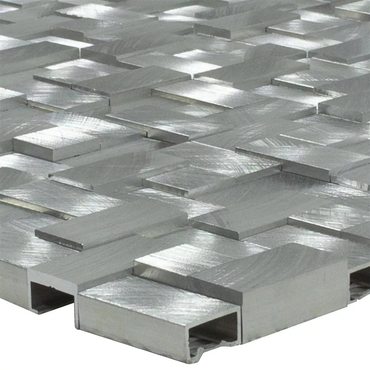 Aluminium Metall Mosaik Fliesen Quantum Silber 3 Aluminium Metall Mosaik Fliesen Quantum Silber