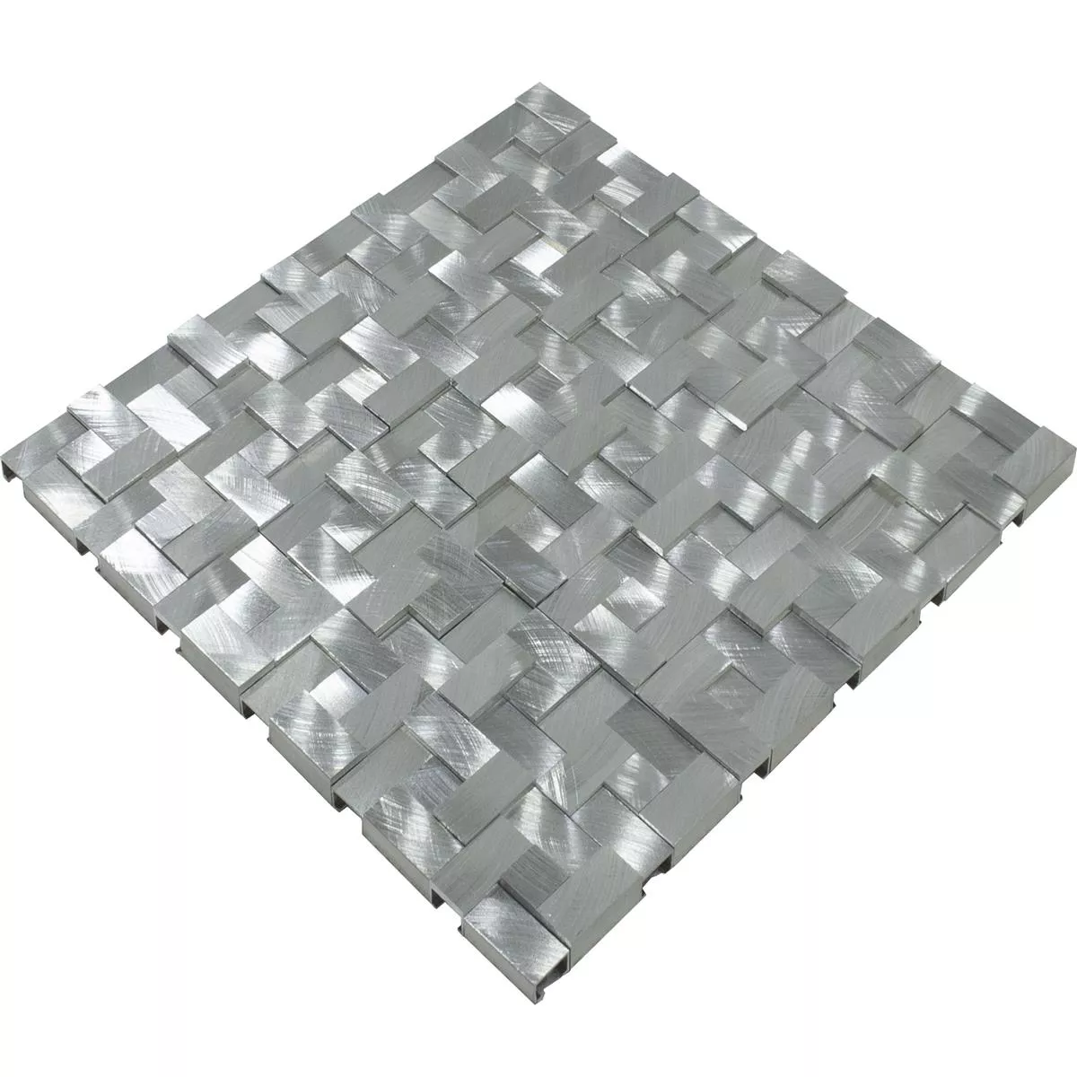 Aluminium Metall Mosaik Fliesen Quantum Silber 5 Aluminium Metall Mosaik Fliesen Quantum Silber – Bild 3