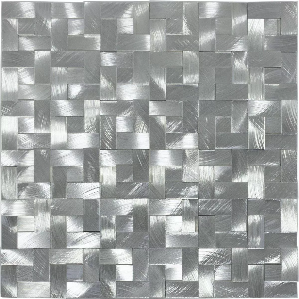 Aluminium Metall Mosaik Fliesen Quantum Silber 6 Aluminium Metall Mosaik Fliesen Quantum Silber – Bild 4
