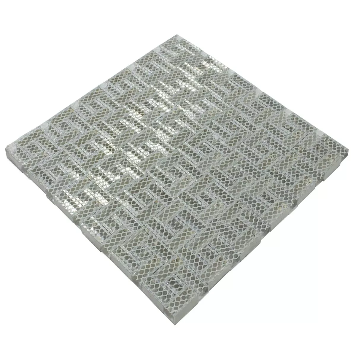 Aluminium Metall Mosaik Fliesen Quantum Silber 7 Aluminium Metall Mosaik Fliesen Quantum Silber – Bild 5