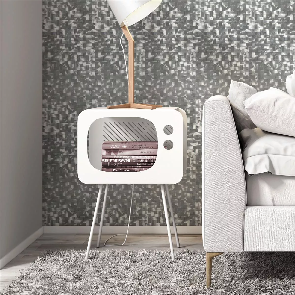 Aluminium Metall Mosaik Fliesen Quantum Silber 9 Aluminium Metall Mosaik Fliesen Quantum Silber – Bild 7
