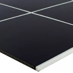 Aluminium Mosaik Fliesen Lenora Selbstklebend Schwarz