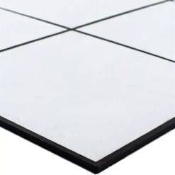 Aluminium Mosaik Fliesen Lenora Selbstklebend Weiß