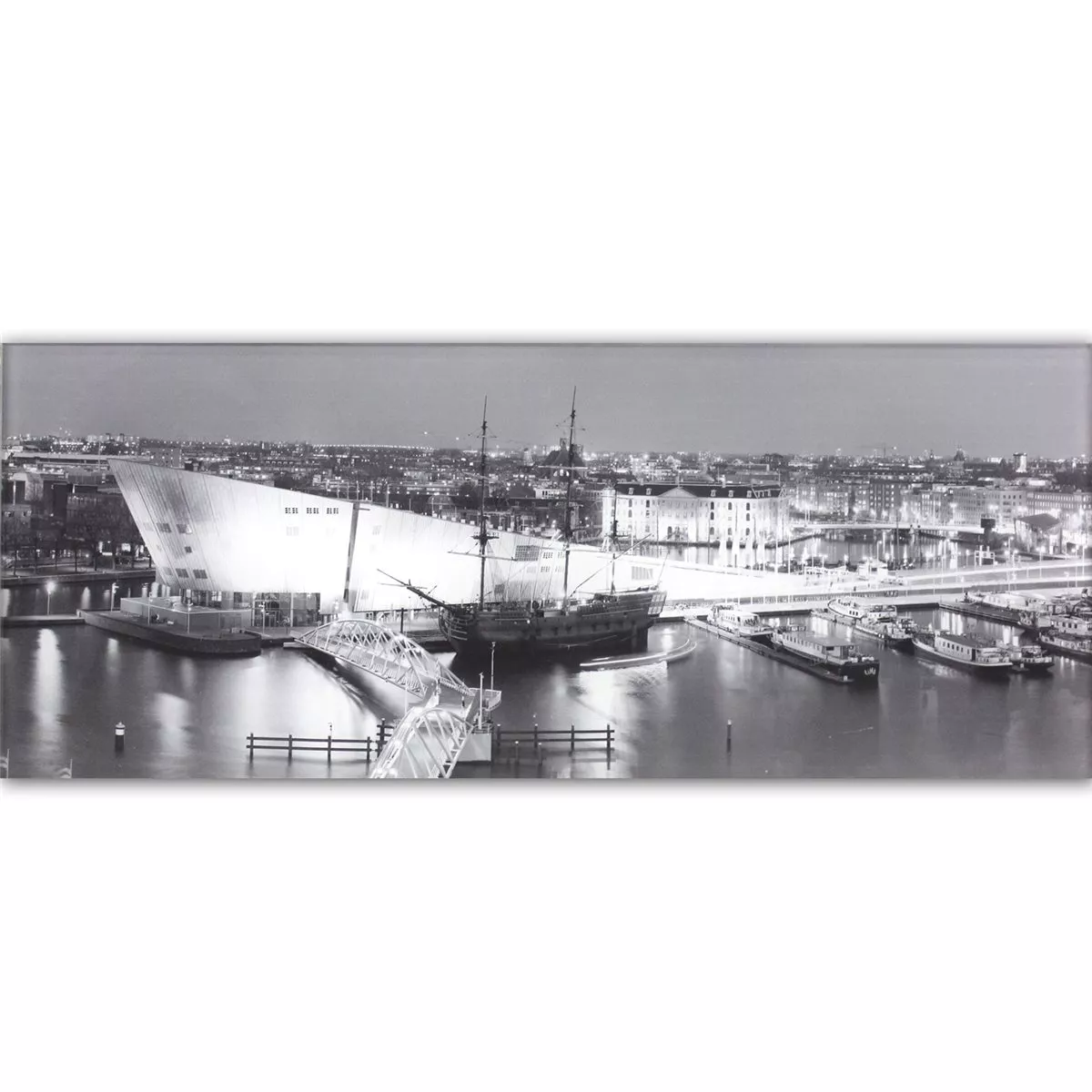 Amsterdam Hafen Panaroma Glas Effekt Fliese 3er Set 7 Amsterdam Hafen Panaroma Glas Effekt Fliese 3er Set – Bild 5