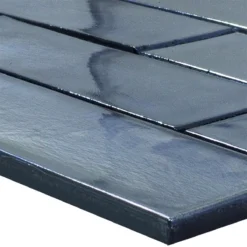 Glasmosaik Fliesen Andalucia Brick Schwarz