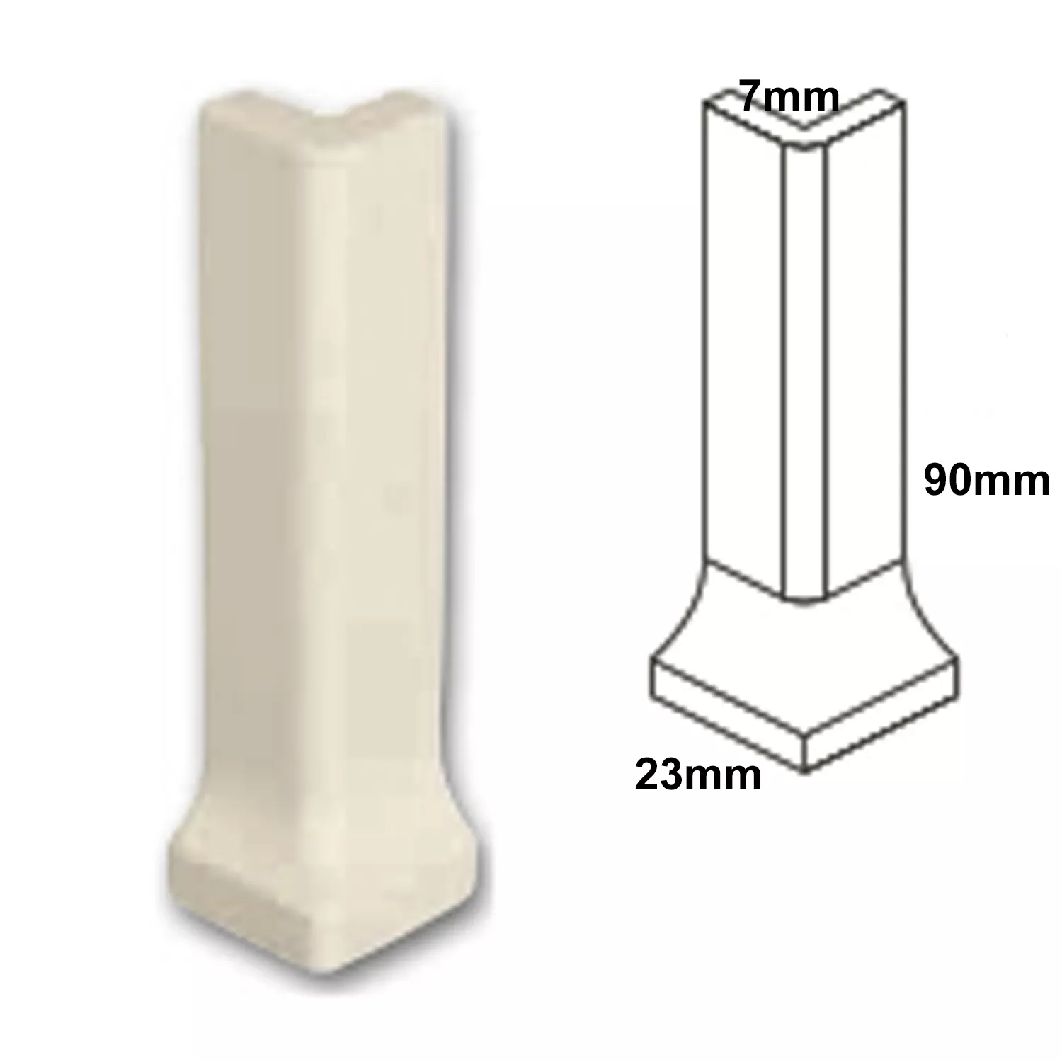 Aussenecke Courage Anthrazit Matt 2,3x9cm 3 Aussenecke Courage Anthrazit Matt 2,3x9cm