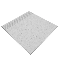 Alternative view of Bodenfliese Feinkorn Rillenstufe Grau 30x30cm