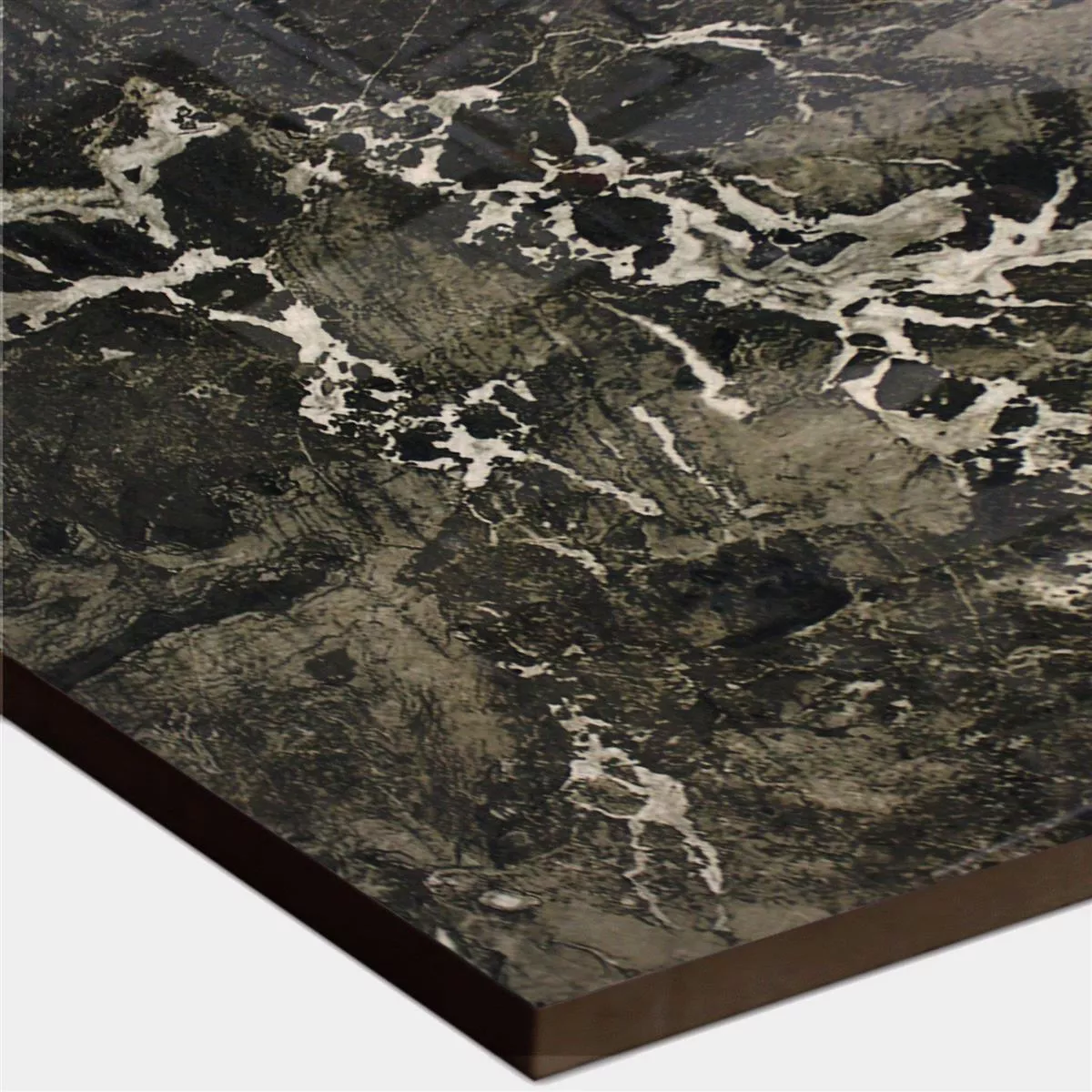 Bodenfliese Jupiter Marmoroptik Schwarz Poliert 80x80cm 5 Bodenfliese Jupiter Marmoroptik Schwarz Poliert 80x80cm – Bild 3
