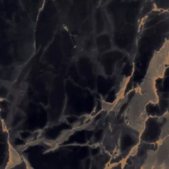 Bodenfliese Livingstone Schwarz Gold Poliert 80x80cm