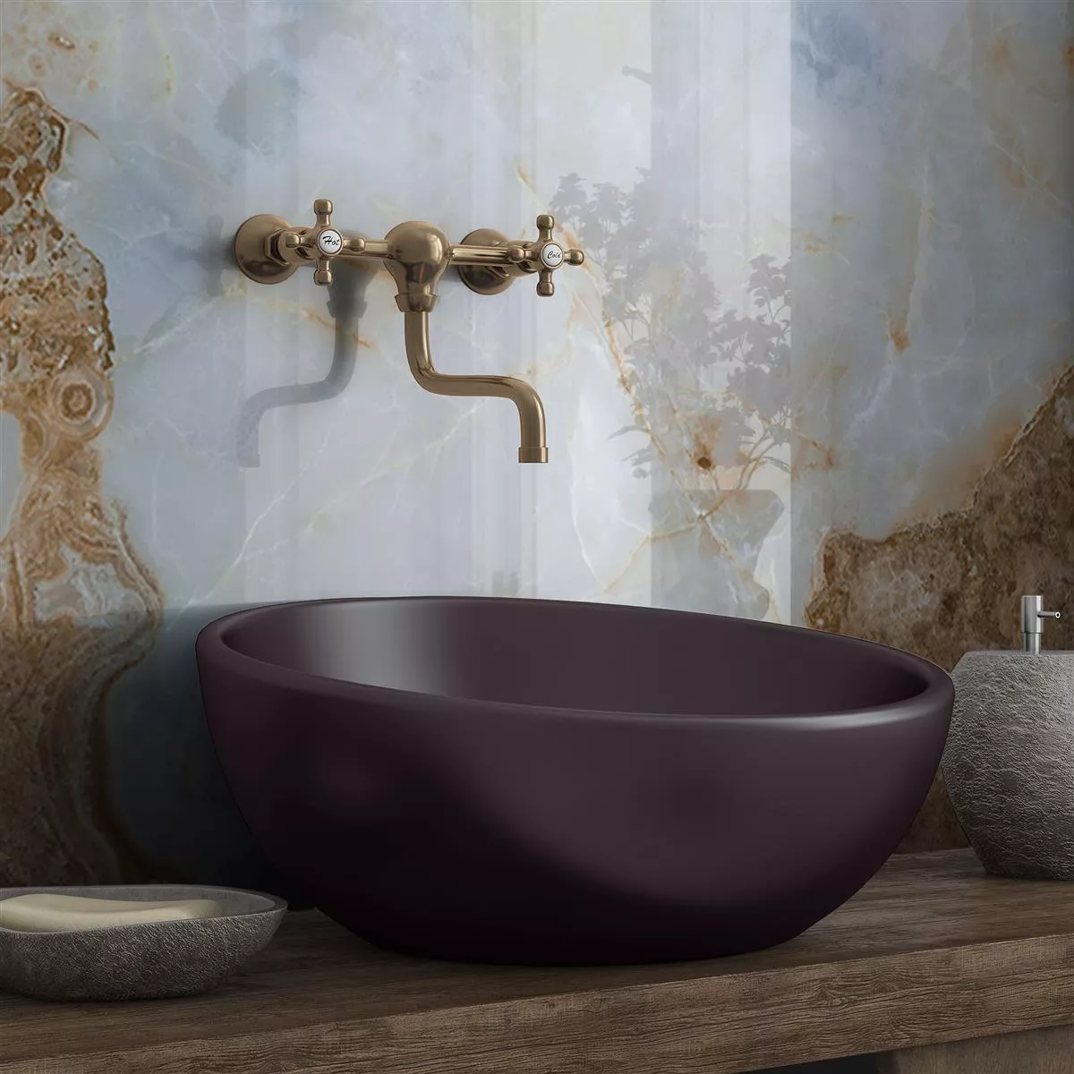 Bodenfliese Naftalin Poliert Braun Blau 120x120cm 6 Bodenfliese Naftalin Poliert Braun Blau 120x120cm – Bild 4