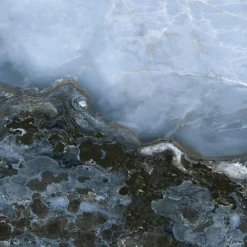 Bodenfliese Naftalin Poliert Schwarz Blau 120x120cm