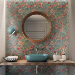 Bodenfliesen Flowerfield 18,5x18,5cm Blau Dekor -Mosafil Shop bodenfliesen flowerfield 18 5x18 5cm blau dekor 5 38