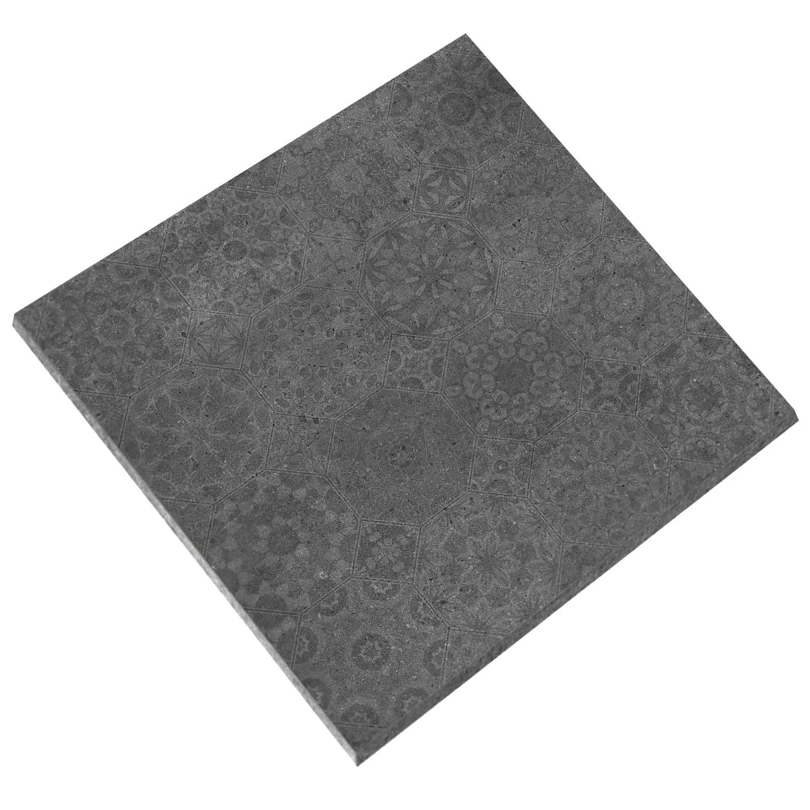 Bodenfliesen Freeland Steinoptik R10/B Anthrazit 60x60 Dekor 4 Bodenfliesen Freeland Steinoptik R10/B Anthrazit 60x60 Dekor – Bild 2