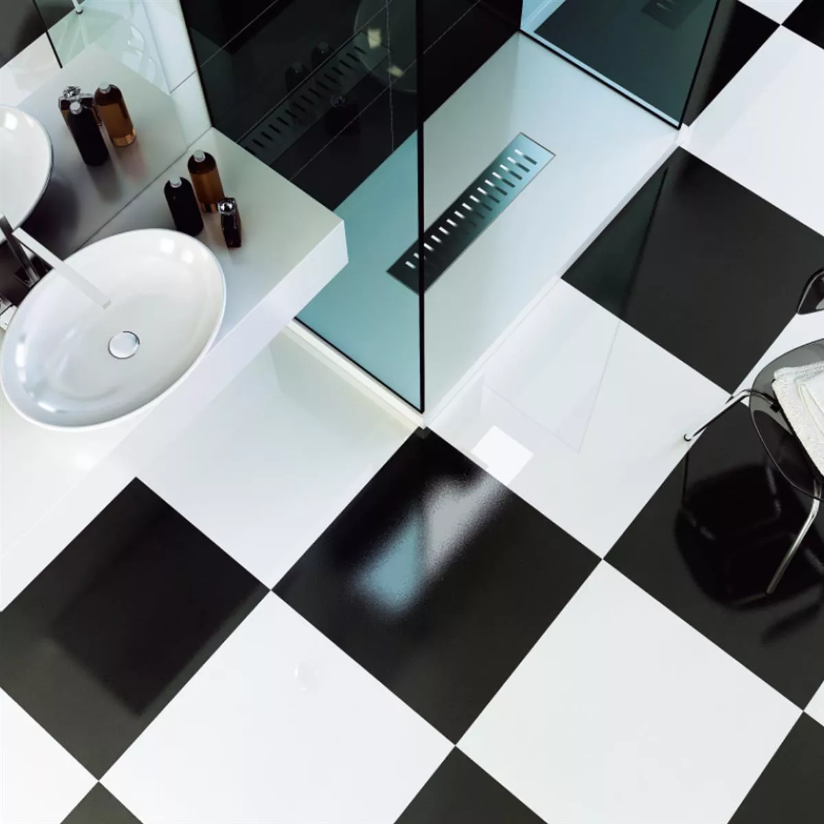 Bodenfliesen Majesta Weiss Uni Poliert 60x60cm 5 Bodenfliesen Majesta Weiss Uni Poliert 60x60cm – Bild 3