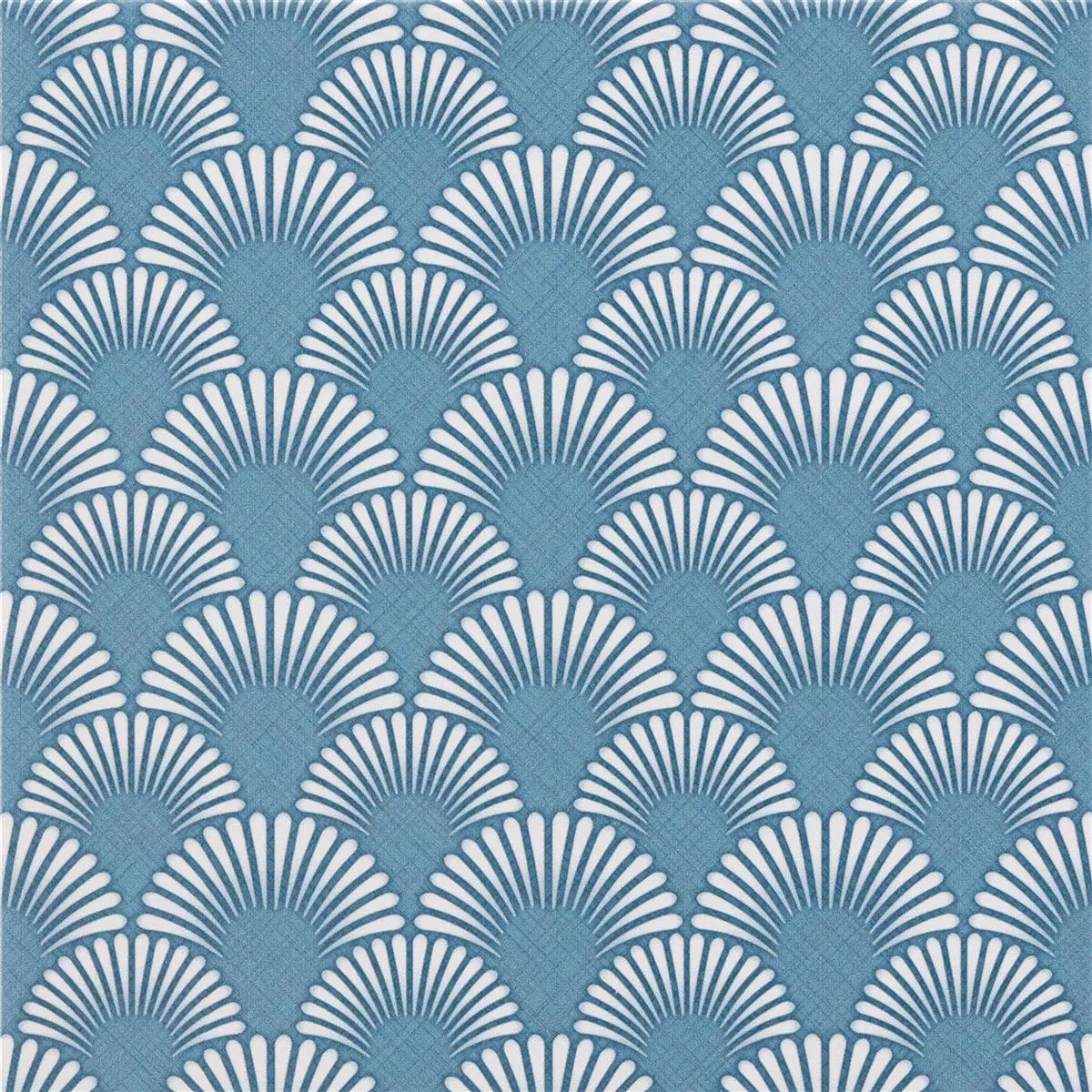 Bodenfliesen Zementoptik Wildflower Blau Dekor 18,5x18,5cm 3 Bodenfliesen Zementoptik Wildflower Blau Dekor 18,5x18,5cm