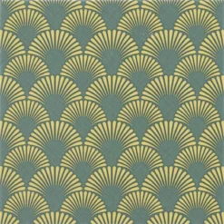 Bodenfliesen Zementoptik Wildflower Grün Dekor 18,5x18,5cm