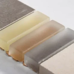 Bordüre Glas Feinsteinzeug 4,8x30cm Mocca Beige