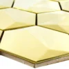 Edelstahl Mosaikfliesen Durango Hexagon 3D Gold 2 Edelstahl Mosaikfliesen Durango Hexagon 3D Gold -Mosafil Shop edelstahl mosaikfliesen durango hexagon 3d gold 1 20