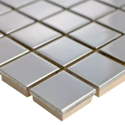 Edelstahl Mosaikfliesen Glänzend Quadrat 23