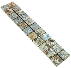 Feinsteinzeug Fliesenbordüre Jordan Bunt 25x25mm