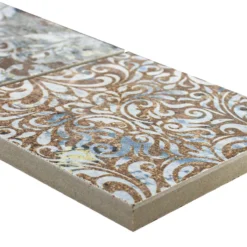 Feinsteinzeug Fliesenbordüre Jordan Bunt 95x95mm -Mosafil Shop feinsteinzeug fliesenborduere jordan bunt 95x95mm 3 66