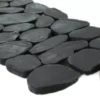 Flusskiesel Bordüre 10x30cm Anthrazit Pebble -Mosafil Shop flusskiesel borduere 10x30cm anthrazit pebble 1 26