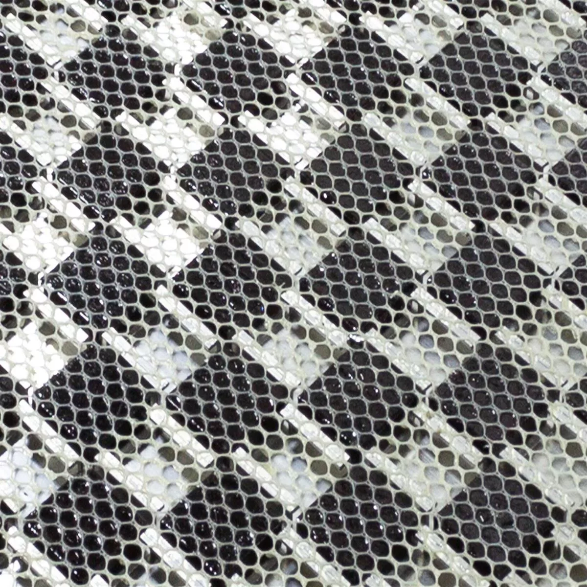 Glas Aluminium Mosaik Fliesen Eldorien Silber-Grau 8 Glas Aluminium Mosaik Fliesen Eldorien Silber-Grau – Bild 6