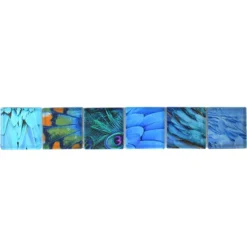 Alternative view of Glas Bordüre Ordway Blau Quadrat 48