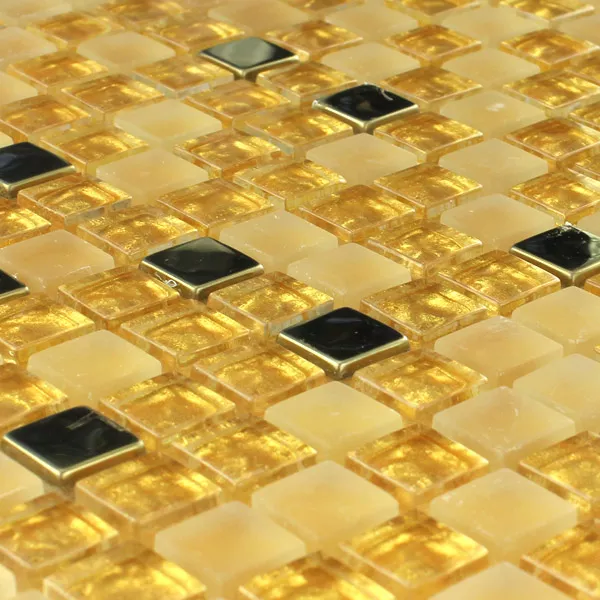 Glas Edelstahl Metall Mosaik Fliesen Gold 4 Glas Edelstahl Metall Mosaik Fliesen Gold – Bild 2