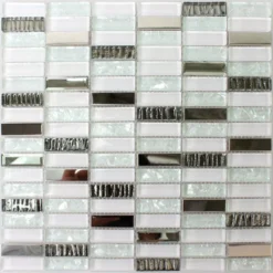 Glas Edelstahl Mosaikfliesen Admont Weiss Stick 9 Glas Edelstahl Mosaikfliesen Admont Weiss Stick -Mosafil Shop glas edelstahl mosaikfliesen admont weiss stick 4 44