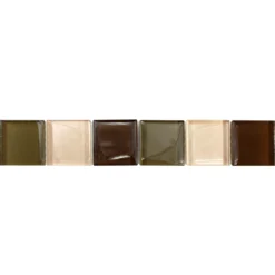 Alternative view of Glas Fliesen Bordüre Exira Braun Beige