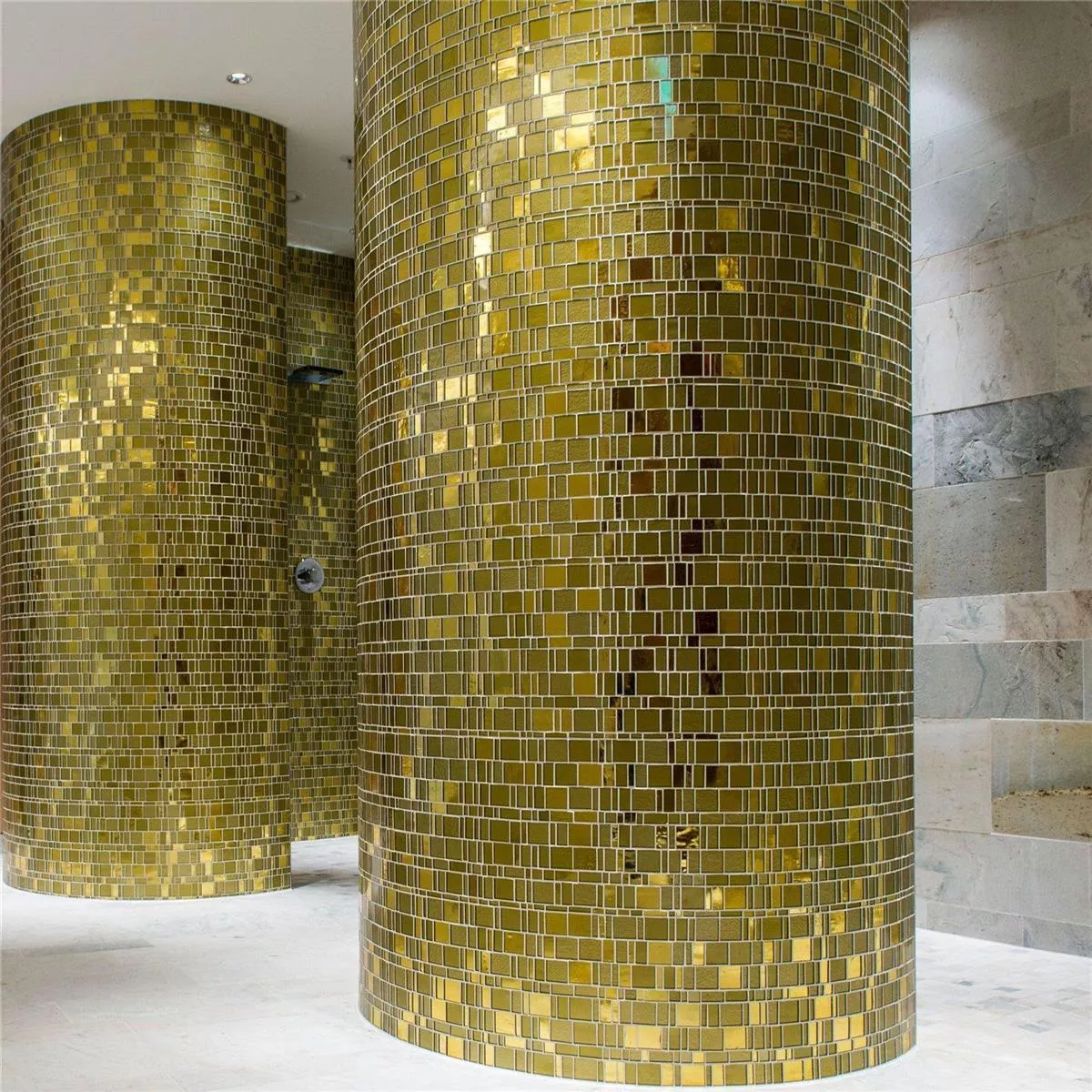 Glas Fliesen Trend Recycling Mosaik Liberty Topaz Gold 6 Glas Fliesen Trend Recycling Mosaik Liberty Topaz Gold – Bild 4