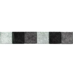 Glas Fliesenbordüre Johnstown Schwarz Silber Q48 -Mosafil Shop glas fliesenborduere johnstown schwarz silber q48 2 76
