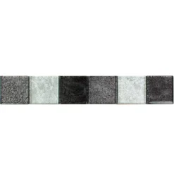 Glas Fliesenbordüre Johnstown Schwarz Silber Q48 -Mosafil Shop glas fliesenborduere johnstown schwarz silber q48 3 65