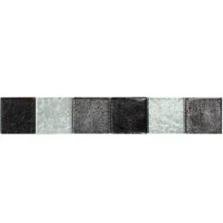 Glas Fliesenbordüre Johnstown Schwarz Silber Q48 -Mosafil Shop glas fliesenborduere johnstown schwarz silber q48 4 0