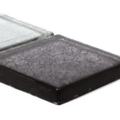 Glas Fliesenbordüre Johnstown Schwarz Silber Q48 -Mosafil Shop glas fliesenborduere johnstown schwarz silber q48 5 25