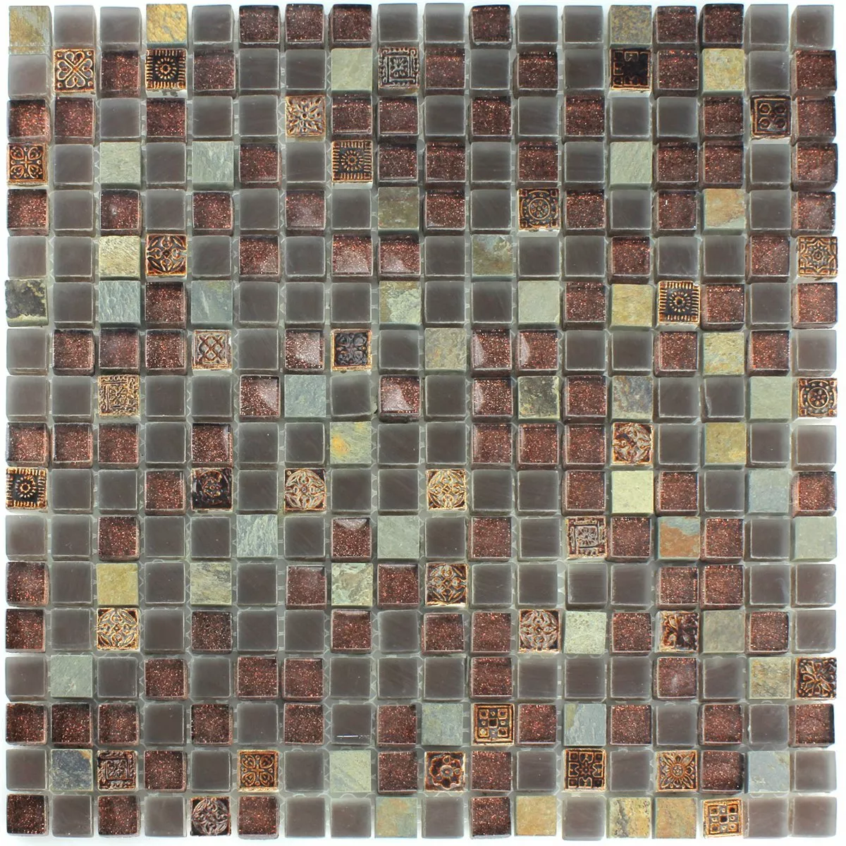 Glas Kalkstein Quarzit Mosaik Fliesen Glitzer 15x15x8mm 7 Glas Kalkstein Quarzit Mosaik Fliesen Glitzer 15x15x8mm – Bild 5
