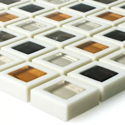 Glas Kunststoff Mosaik Anatolia Braun