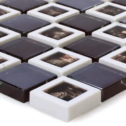 Glas Kunststoff Mosaik Anatolia Schwarz