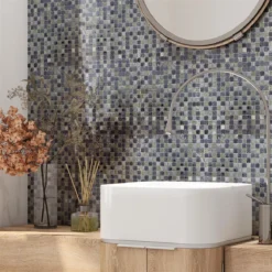 Glas Marmor Mosaikfliesen Champion Schwarz Grau Mix -Mosafil Shop glas marmor mosaikfliesen champion schwarz grau mix 7 70