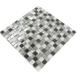 Glas Metall Edelstahl Mosaikfliesen Stella Weiß Silber -Mosafil Shop glas metall edelstahl mosaikfliesen stella weiss silber 3 10