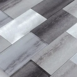 Alternative view of Glas Metall Mosaik Xiamen Selbstklebend