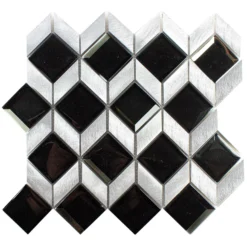 Glas Metall Mosaikfliesen Tanja Schwarz Silber Würfel 9 Glas Metall Mosaikfliesen Tanja Schwarz Silber Würfel -Mosafil Shop glas metall mosaikfliesen tanja schwarz silber wuerfel 4 88