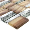 Glas Metall Mosaikfliesen Union Braun Silber 2 Glas Metall Mosaikfliesen Union Braun Silber -Mosafil Shop glas metall mosaikfliesen union braun silber 1 74