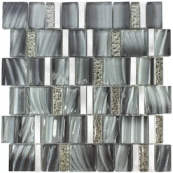 Glas Metall Mosaikfliesen Union Grau Silber 9 Glas Metall Mosaikfliesen Union Grau Silber -Mosafil Shop glas metall mosaikfliesen union grau silber 4 95